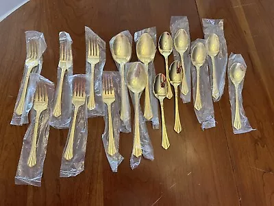 16 Pieces Gold Plated Flatware • $10