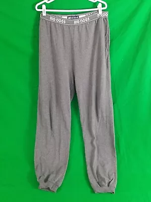 VINTAGE Big Dogs Men Size Large Sleepwear Solid Gray Pants Pajamas Pull On  • $12.99