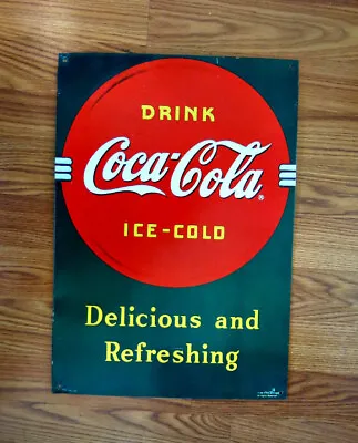 Vintage Coca Cola Coke  Advertising Metal Sign From Store 1989 • $14