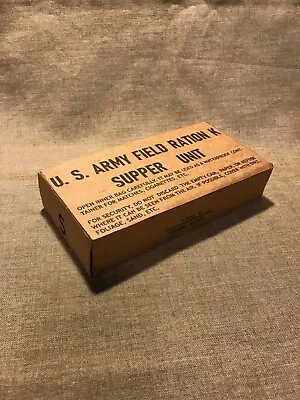 WWII US Army Marine Corps K-Ration Early War Supper Box  • $9.99