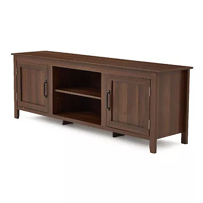 JOMEED TV Console Stand Table Storage Cabinet Media Entertainment Center Brown • $131.99
