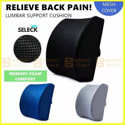 $17.95 • Buy Memory Foam Lumbar Back Support Cushion Pillow Waist Home Office Car Chair Mesh