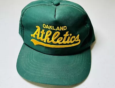 Vintage Oakland Athletics 90s Script Hat Snapback By Sports Specialties Youngan • $75.99