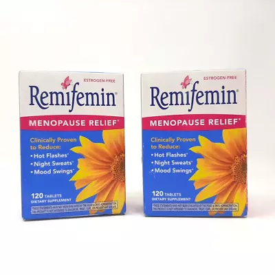 Remifemin Menopause Relief 120 Ct (60 Tablets X2) Free Shipping. EXP: 08/2025 • $99