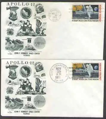 US.  Apollo -12 Lunar Module Landed On The Moon Cove. Lot Of 2 • $3.98