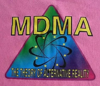 TShirt MDMA Theory Of Alternative Reality Pink Size Small Cotton Unisex • £22.93