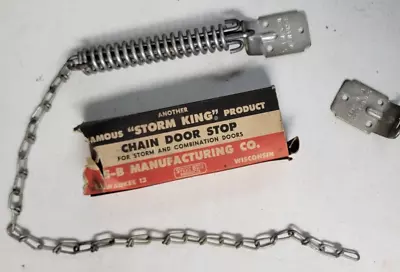 Antique NOS Vintage  Storm / Screen Door Stop Chain Spring Storm King No. 210 • $12