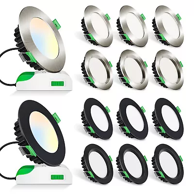 £6.99 • Buy 6 PACK LED Downlight Recessed Spot Light Ceiling Dimmable 8W 70mm Cutout  IP44