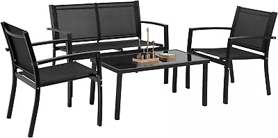 Patio Conversation SetsPatio Furniture Outdoor Table And Chairs 4 Piece Patio • $129.99