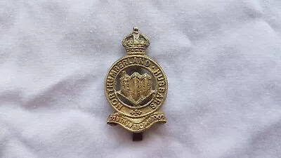 Sand Cast Brass Northumberland Hussars Regiment Kc Cap Badge • £4.50