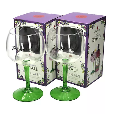 2 X Tanqueray Royale Green Steamed Balloon Glass. BOXED.COLLECTABLES.Bar. Pub • £12.99