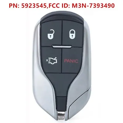 Uncut 4Button Smart Key Remote FOB With Panic For Maserati Ghibli Quattroporte • $22.90