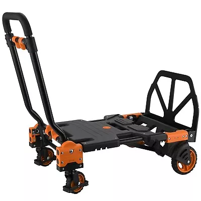 Folding Hand Truck Heavy Duty Carrying 330lb Convertible Dolly Cart For Moving • $87.99