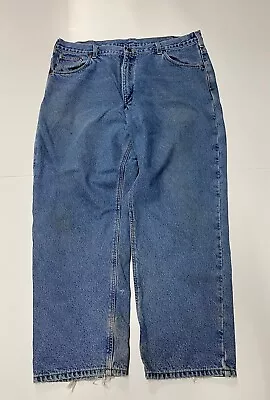 Carhartt Flannel Lined Jeans Mens 40 X 30 Insulated Blue Denim Workwear Relaxed • $14.95