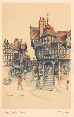 Eastgate Street Chester Artist Postcard Marjorie C Bates Dated Unposted • £5.89