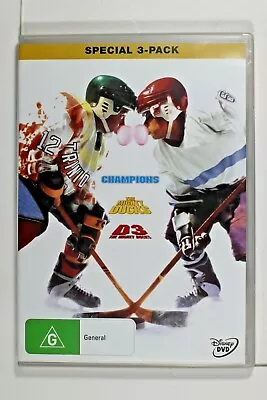 The Mighty Ducks Trilogy (Box Set DVD 1992) Region 4 Pre-Owned Sent Tracked • $8.60