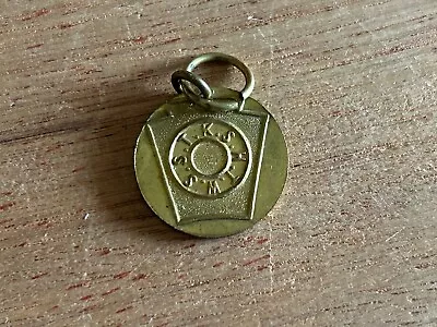 Masonic One Penny FOB Medal Pendant Charm 3/4  Vintage HTWSSTKK Scarce • $10.62