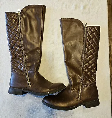 Mossimo Supply Co. Boots Womens Size 9 Tall Riding Brown Faux Leather  • $13