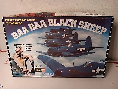 Vintage Revell 1976 Baa Baa Black Sheep TV Corsair 1/32 Model Airplane Kit H 580 • $37.99