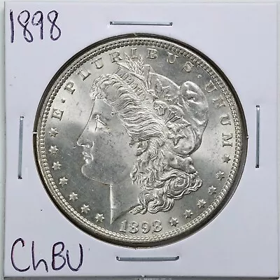 1898 $1 Morgan Silver Dollar In Choice BU Condition #1576 • $68