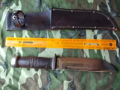 VINTAGE WW2 CATTARAUGUS US MILITARY Quartermaster 225Q. Full Bright Blade W/Shth • $90