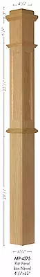 AFP-4375 Red Oak Actual Flat Panel Box Newel Post • $380.84