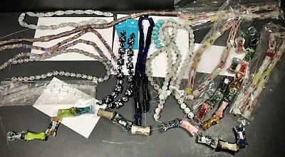 Estate Lot Of Beads Frosted Pressed Glass Tube Millefiori Lamp Work Jewelry • $21.95