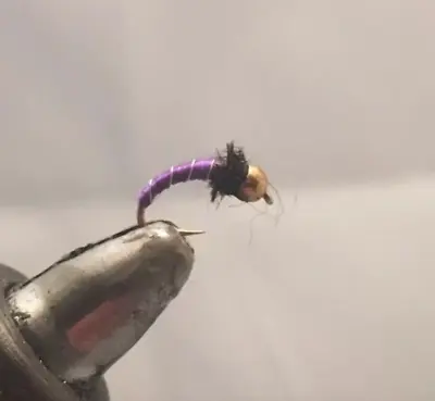 One Dozen (12) - Beadhead Zebra Midge - Purple - Nymph • $13.99