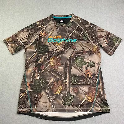 Miami Dolphins Shirt XL Camouflage Majestic Coolbase Performance Mens • $23.50