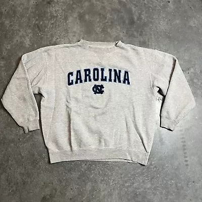 North Carolina University Sweater Mens L Gray Minor Flaws Vintage Pullover  • $19.99