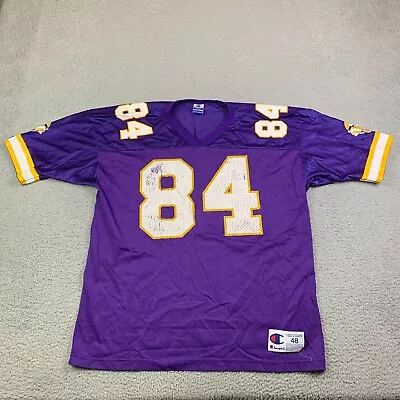 Vintage Champion Randy Moss Jersey Size 48 Minnesota Vikings Home Purple • $28.88