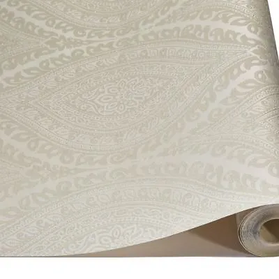 Grandeco Kismet Damask Pattern Wallpaper Metallic Glitter Motif Art Deco Roll • £13.99