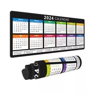 Calendar 2024 Gaming Mouse Pad Large XL Desk Mat Long Extended Keyboard Pads ... • $18.79