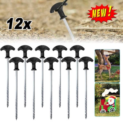 £13.89 • Buy 12Tent Pegs Heavy Duty Steel Marquee Ground Stakes 5cm*20cm Camping Awning