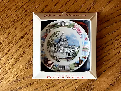 U.S. Capitol Miniature Plate Ornament Mount Vernon Washington DC 2005 - NIB • $21.95