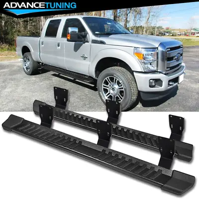 Fits 99-16 Ford F250 Super Duty Crew Cab V Style Side Step Running Boards Black • $165.67