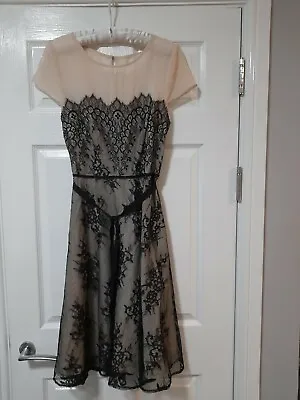 Marks And Spencer Dress Size 12  Gorgeous Lace Lined Dress Beautiful Design  • £10