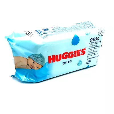 Huggies 99% Pure Water 72 X Baby Wipes Wet Wipes JUMBO Pack MULTIBUY 40%OFF FAST • £5.69