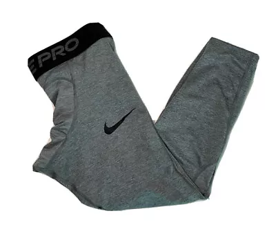 Nike Pro Mens Dri 3/4 Training Compression Tight Pants Grey BV5643 085 Sz Medium • $25.47