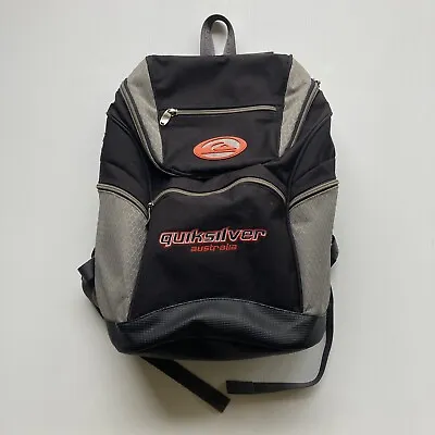 Vintage Y2K Quiksilver Australia Backpack Bag Surf Beach Multiple Zip Pockets • $64.95