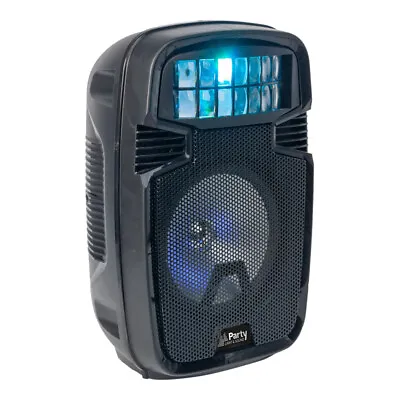 PLS PARTY-8COMBI Active Battery Speaker Inc LED Light Effect 8  PA Sound System • £63