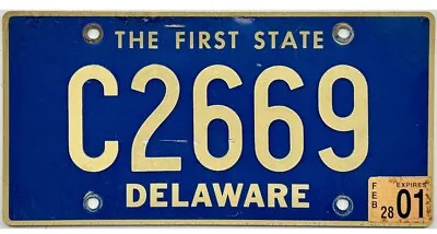 2001 Delaware Commercial 4 Digit License Plate #C2669 RIVETED NUMBERS • $22.49