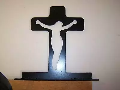 Christian Religious Church Jesus Cross Metal Mailbox / Gate Fence Topper  New • $28