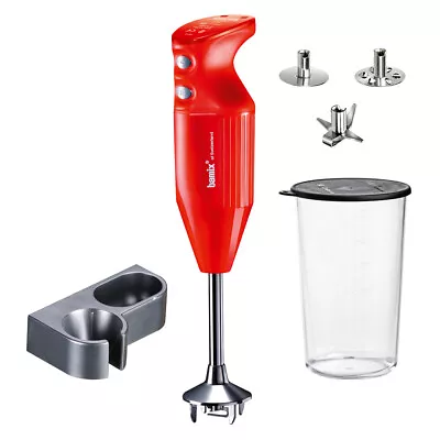 Bamix Mono 140W Hand Stick Blender Mince/Beat/Shred/Chop Mixer W/Beaker Red • $354