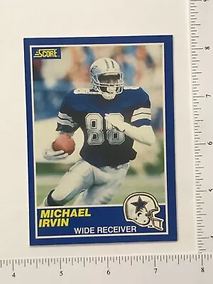 1989 Score Michael Irvin Rookie Card RC #18 Cowboys • $10