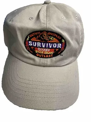 ￼ CBS￼Survivor Panama Exile Island Hat Cap Strapback Vintage Y2K 2001 NOS • $25