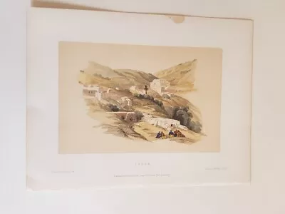 Egypt Archaeology Lydda David Roberts Holy Land Original Lithograph 1860 • £12.95