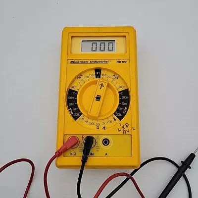 Beckman Industrial Digital Multimeter HD100 Works! • $29.99