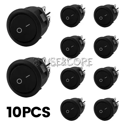 KCD1-206 2-Position 6-Pin Round Rocker Switch Thumb Button Power Switch 20MM • $1.06