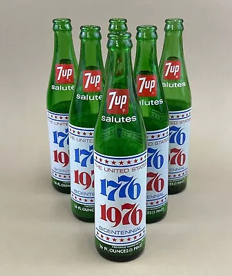 7 Up Commemorative Bottle Bicentennial Liberty Bell 1776 1976 (set Of 6) Vintage • $18